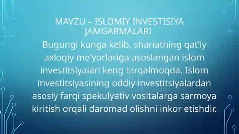 Islom moliyasi 2