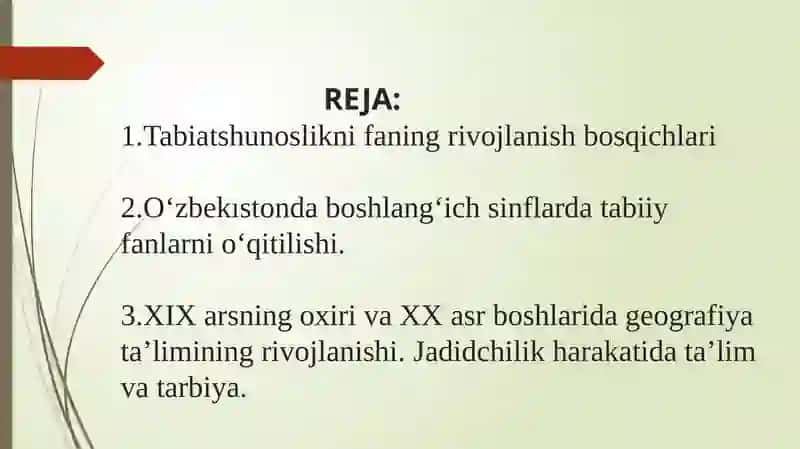 GEOGRAFIYA METODIKASI FANINING SHAKLLANISHI VA RIVOJLANISHI 2