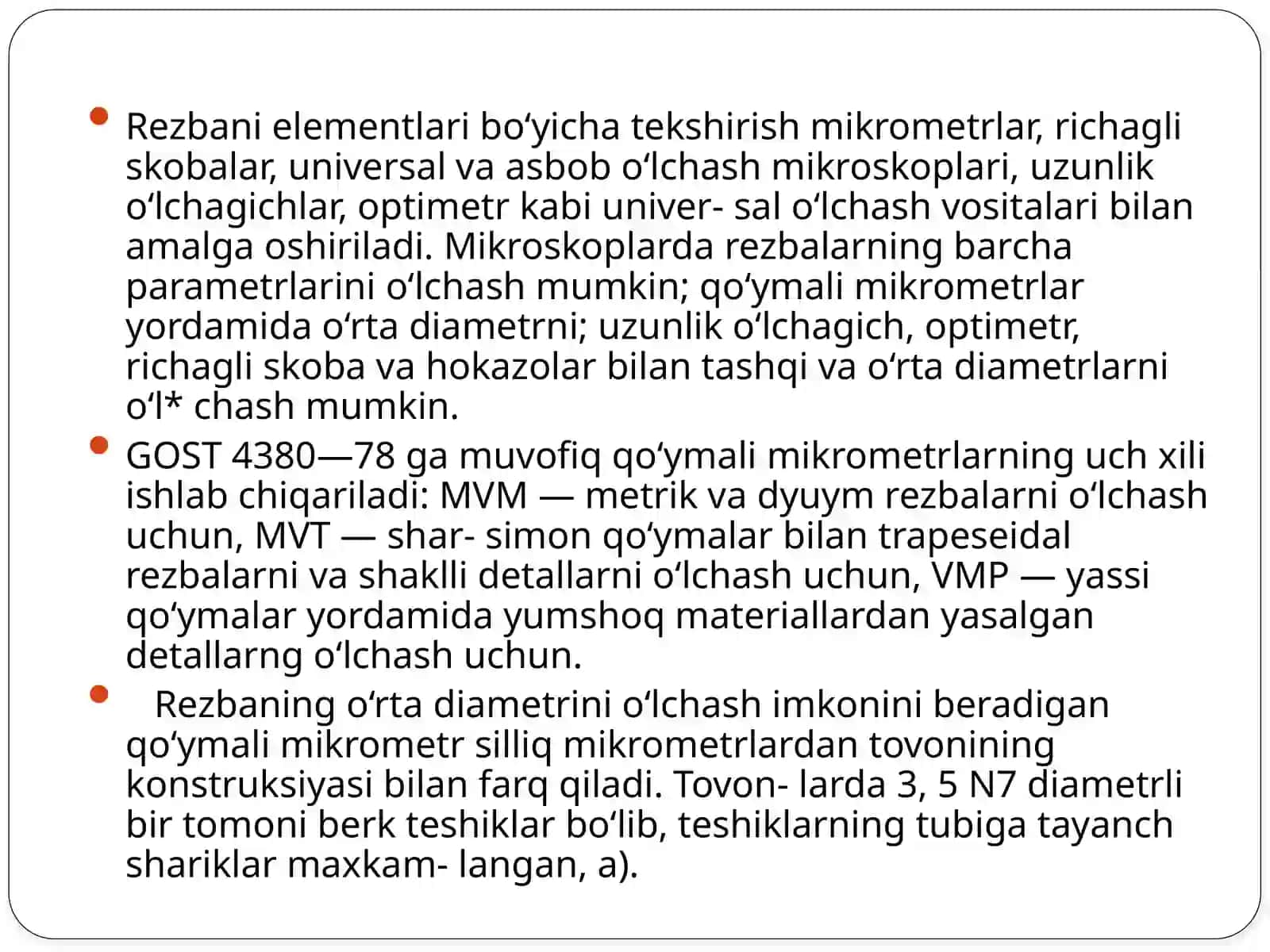 Kalibrlar yordamida detallarni nazorat qilish 2