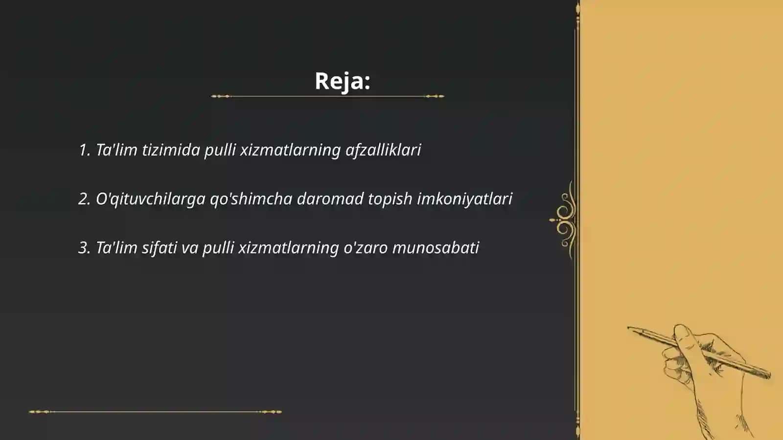 Ta'lim tizimida pulli xizmatlarni joriy etish 2