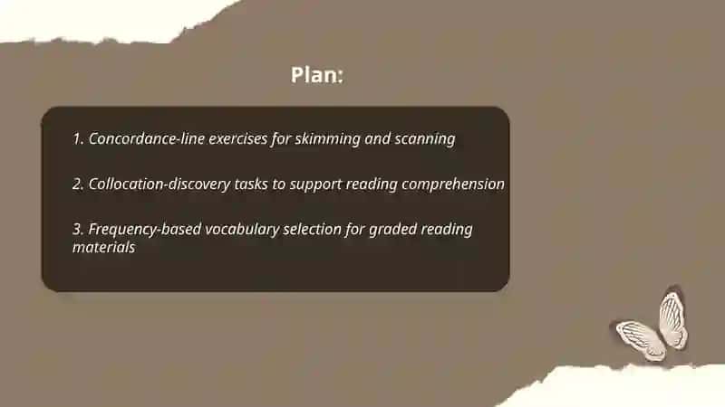 Concordance-line exercises for skimming and scanning 2