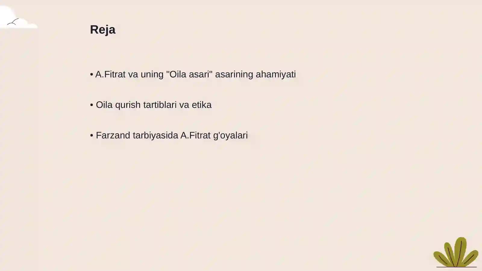 A.Fitratning "Oila asari"dagi oila qurish tartiblari va farzand tarbiyasiga oid g'oyalar 2