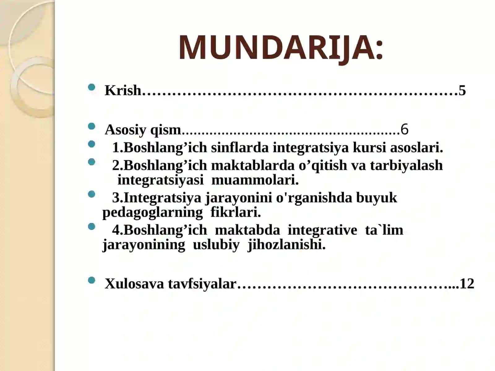 Boshlang'ich sinflarda integratsiyalashuv darslarini tashkil etish metodikasi 2