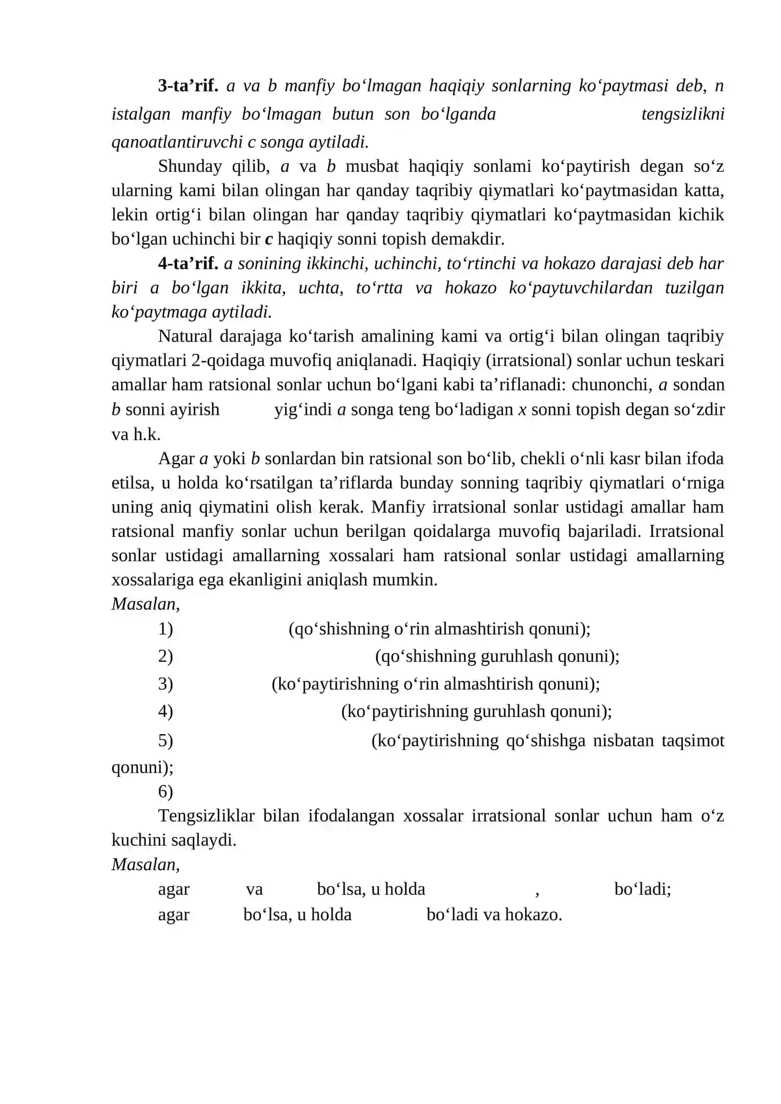HAQIQIY SONLAR VA ULAR USTIDA AMALLAR. HAQIQIY SONNING MODULI VA UNING ASOSIY XOSSALARI 2