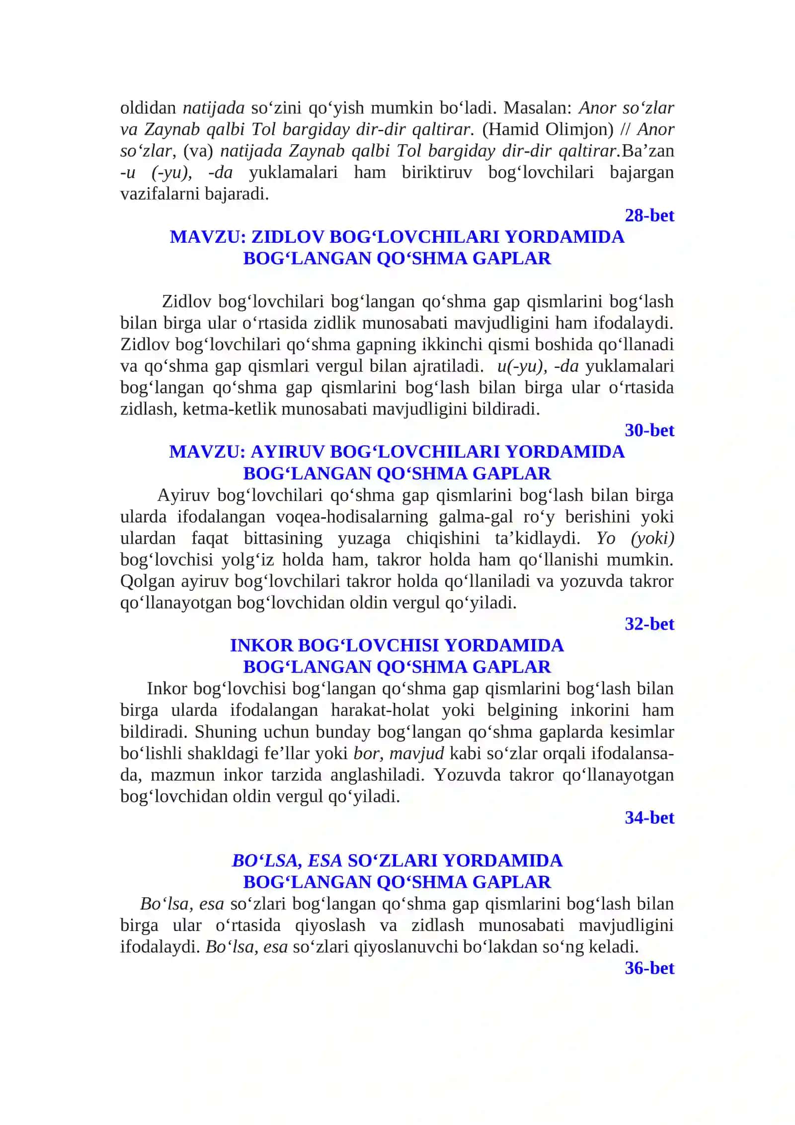 sinf Ona tili darsligi qoidalari 2