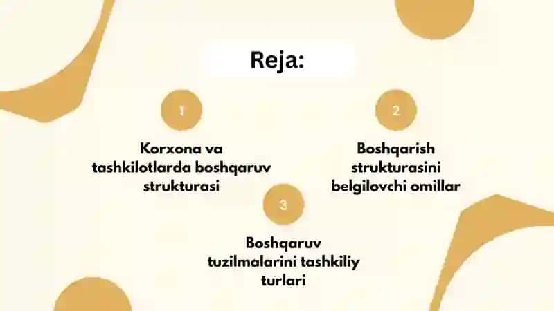 Korxona va tashkilotlarda boshqaruv strukturasi 2