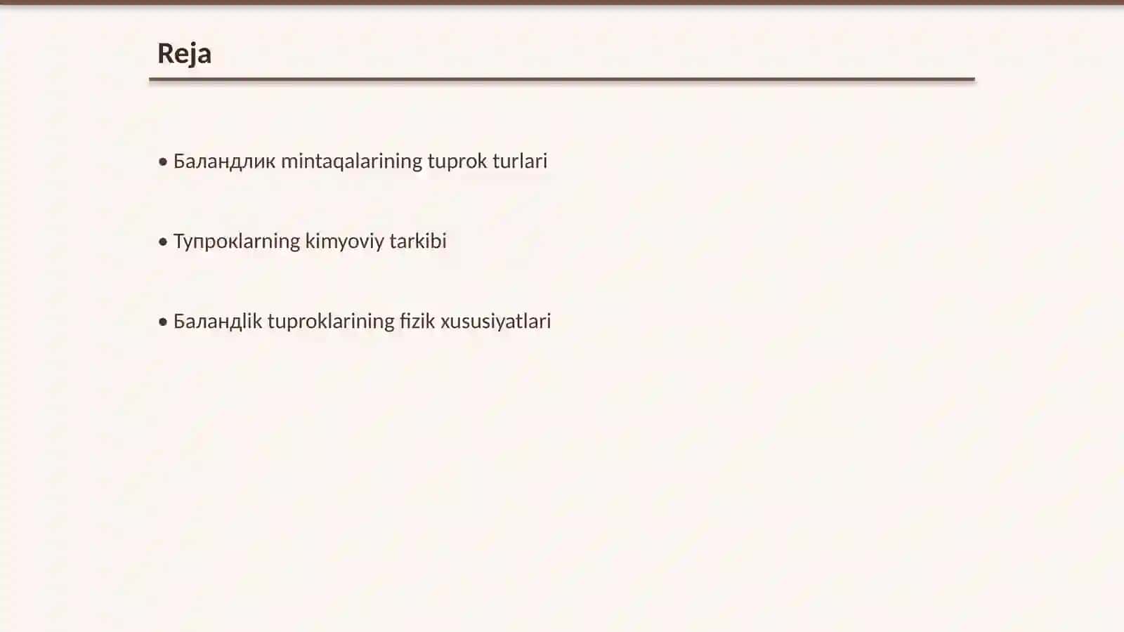 Узбекистоннинг баландлик минтакаси тупроклари жойлашуви географияси 2