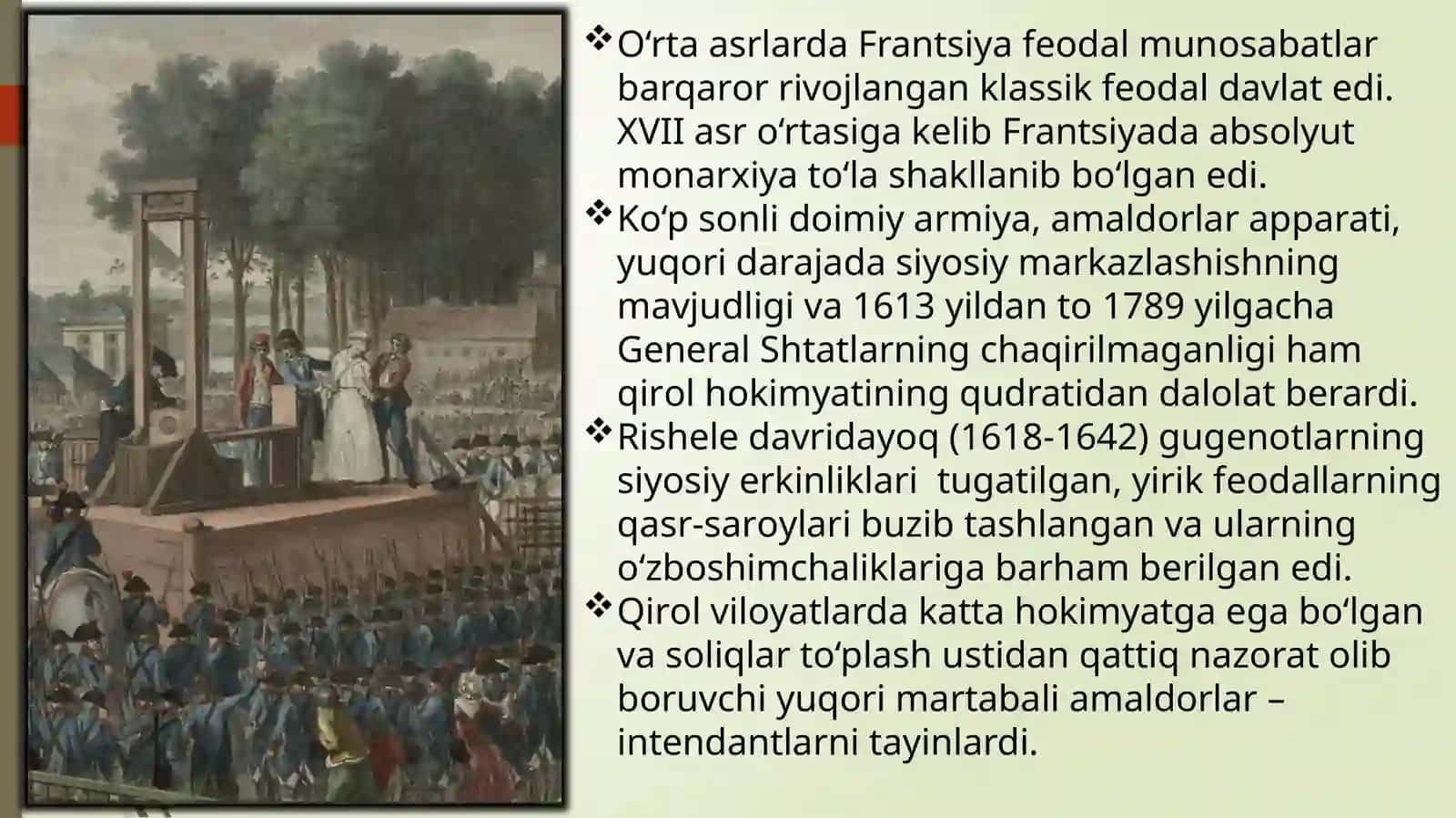 BUYUK BRITANIYA YANGI DAVRDA: TARIXIY RIVOJLANISHNING ASOSIY VOQEALARI VA JARAYONLARI. FRANSIYA YANGI DAVRDA: TARIXIY RIVOJLANISHNING ASOSIY VOQEALARI VA JARAYONLARI. GERMANIYA YANGI DAVRDA: TARIXIY RIVOJLANISHNING ASOSIY VOQEALARI VA JARAYONLARI 2