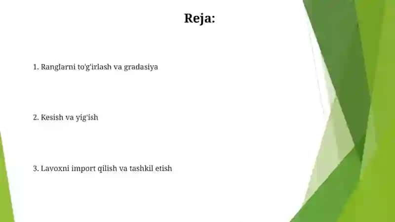 Video tasvirlar bilan ishlash asoslari 2