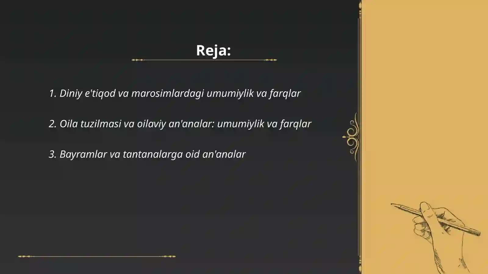 Dunyo xalqlari madaniyatidagi umumiylik va farqlar 2