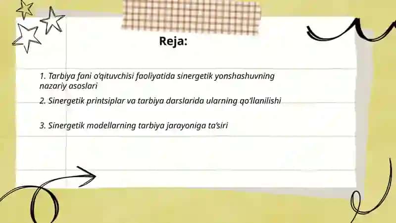 Tarbiya fani o’qituvchisi faoliyatida sinergetik yonshashuvning o’rni 2