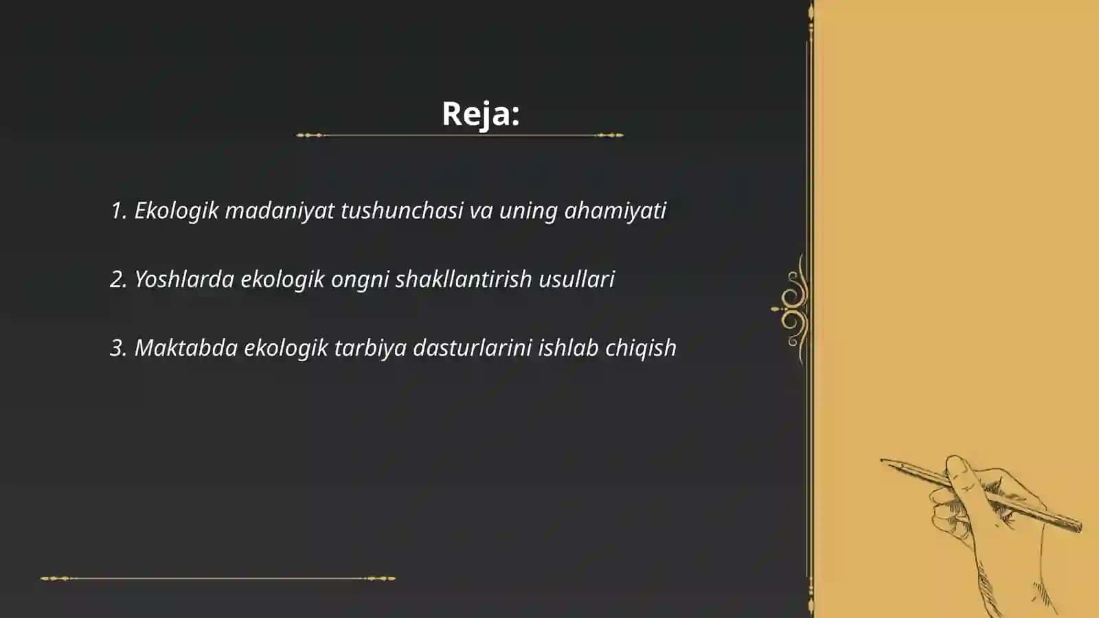 Ekologik madaniyatni shakllantirish 2