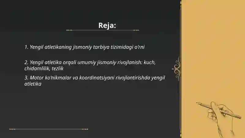 Yengil atletikaning jismoniy tarbiyadagi oʻrni va ahamiyati 2