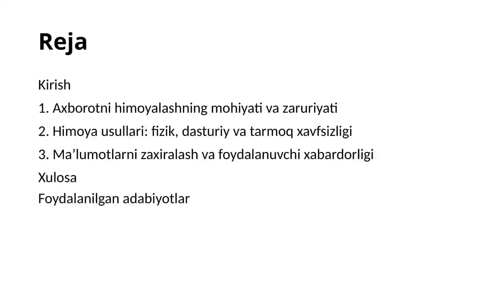 Axborotni himoyalashning mohiyati va zaruriyati 2