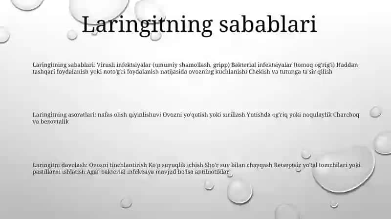 Laringit Kasalligining Kelib Chiqishi Sabablari Va Asoratlari 2