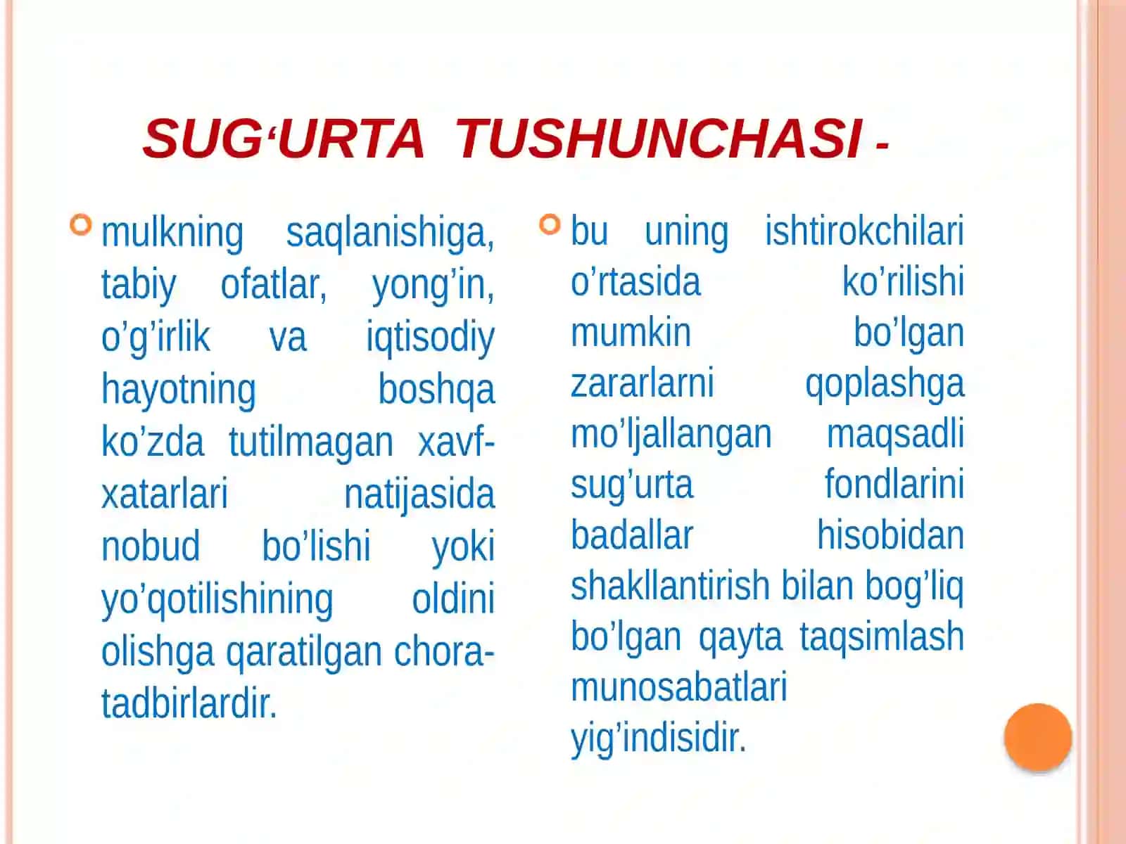 SUG'URTA TUSHUNCHASI 2