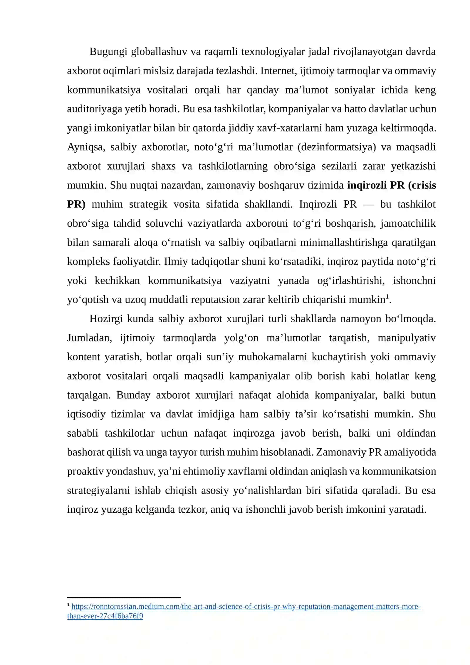 Inqirozli PR va salbiy axborot xurujlaridan himoyalansih 2