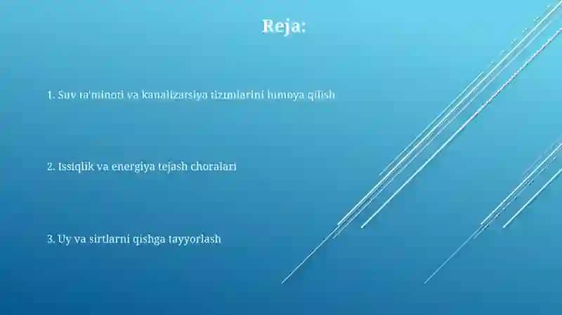 Qish faslidaxona va yuzalarni suvashga tayyorlash 2