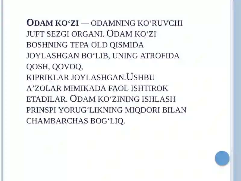 Koʻzjoylashishi va koʻz kasalliklarini aniqlovchi qurilmalar 2
