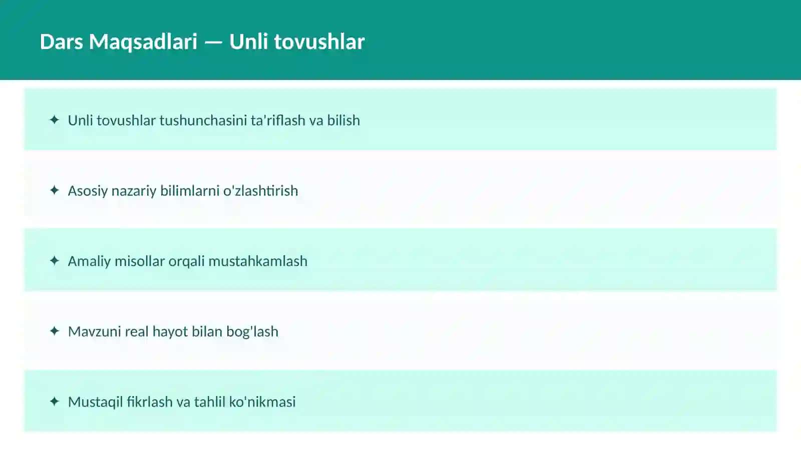 O'ZBEK TILI Fonetika asoslari 2