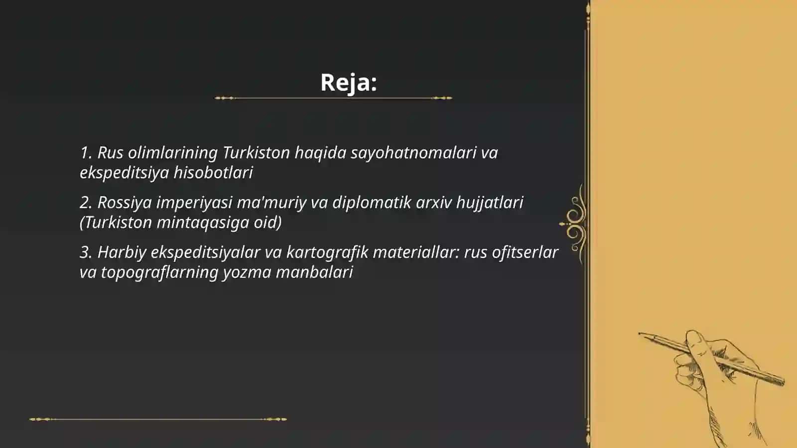 Rus olimlarining Turkiston tarixiga oid yozma manbaalari 2
