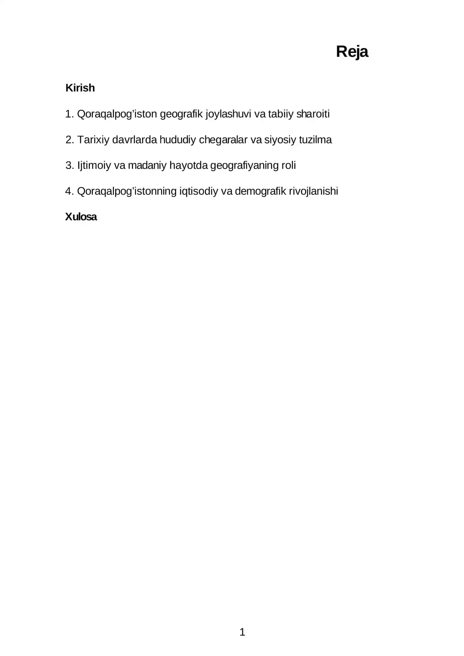 Qoraqalpog’iston tarixiy geografiyasi 2