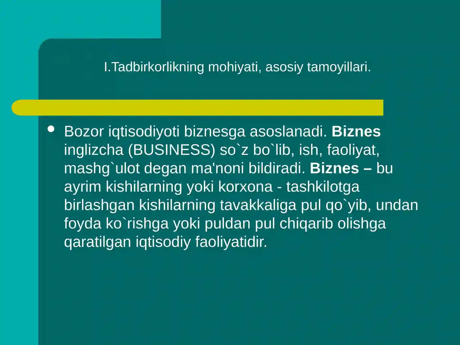 KORXONA FOYDASINING TAQSIMLANISHI VA ISHLATILISHI 2