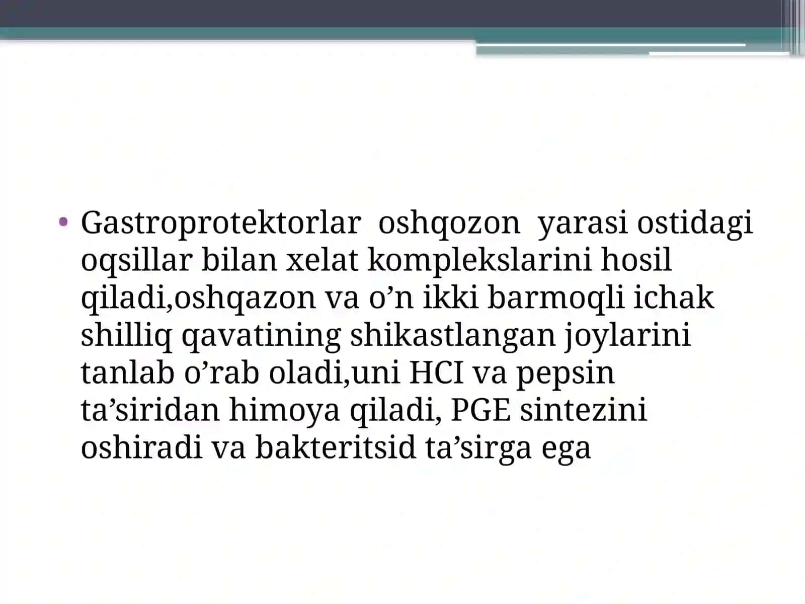 Zamonaviy Gastroprotektorlar 2