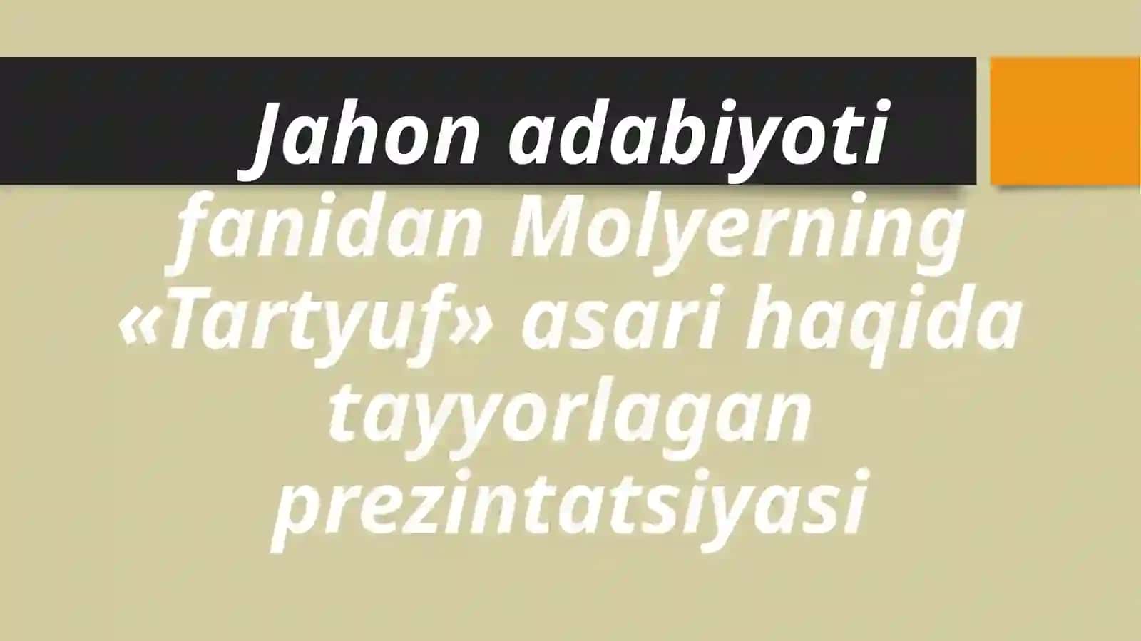 Mol'erning "Tartyuf" komediyasi 2
