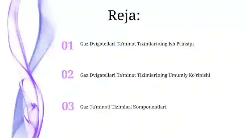 Gaz Dvigatellari Ta'minot Tizimlarining Umumiy Ko'rinishi 2