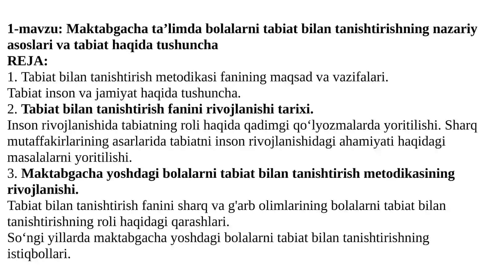 Maktabgachata’limda bolalarni tabiat bilan tanishtirishning nazariy asoslari va tabiathaqidatushuncha 2