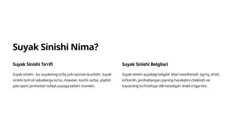 Suyak sinishlari 2