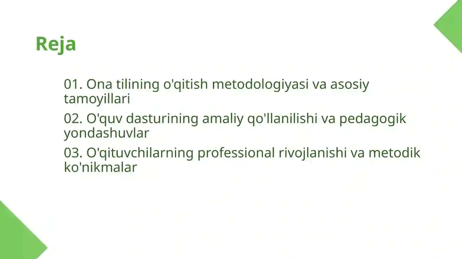 Uzviylashtirilgan o'quv dasturi asosoda Ona tilining o'qitilishi 2
