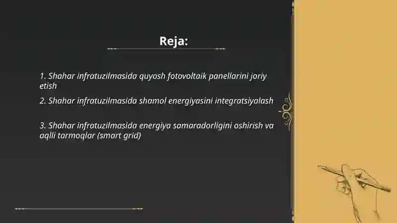 Shahar infratuzilmasida yashil texnologiyalarni joriy etish 2