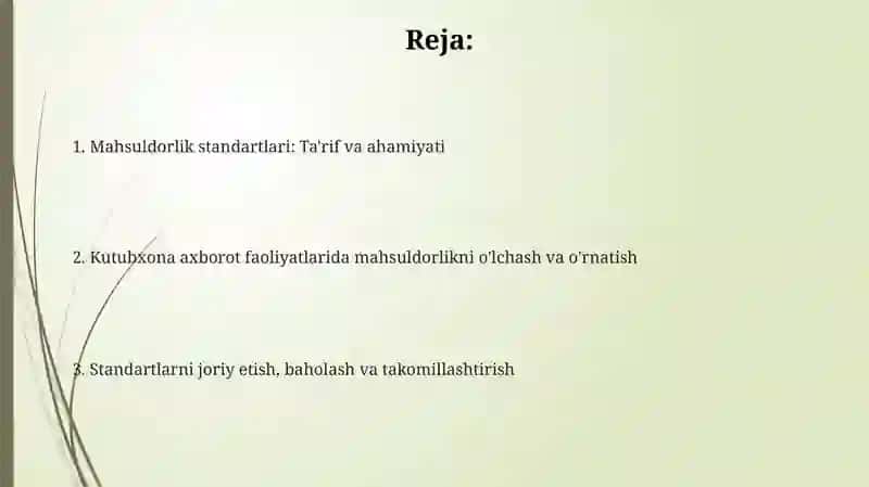 Mahsuldorlik standartlari: Ta'rif va ahamiyat 2