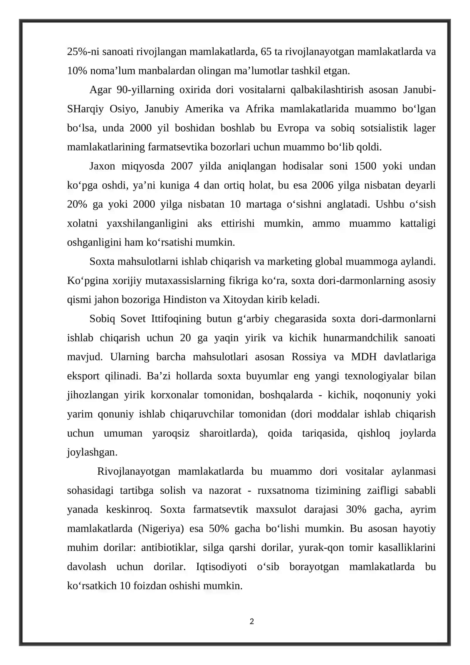 Qalbaki dori vositalari haqida tushuncha 2