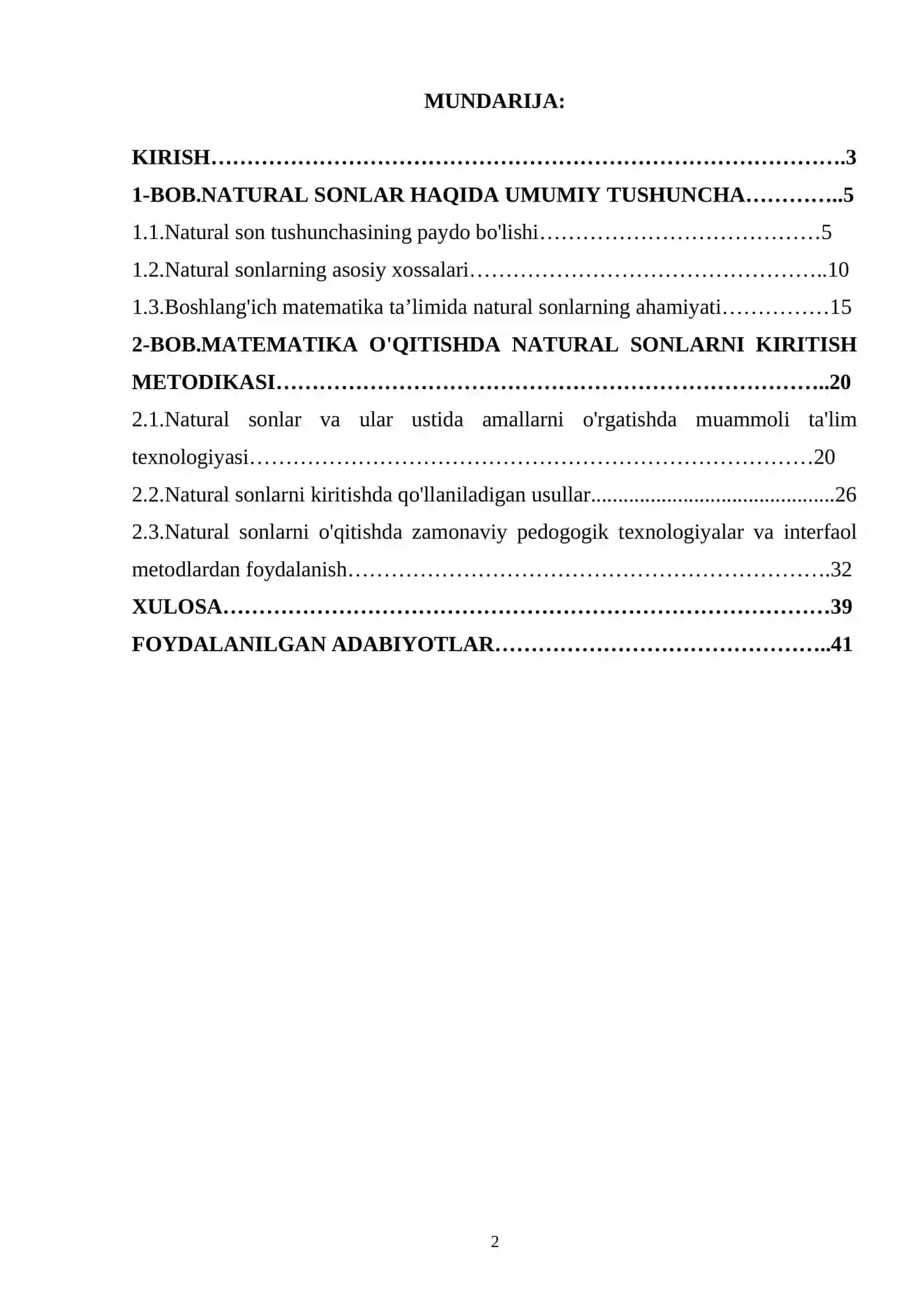 Natural sonlarni kiritishda pedagogik 2
