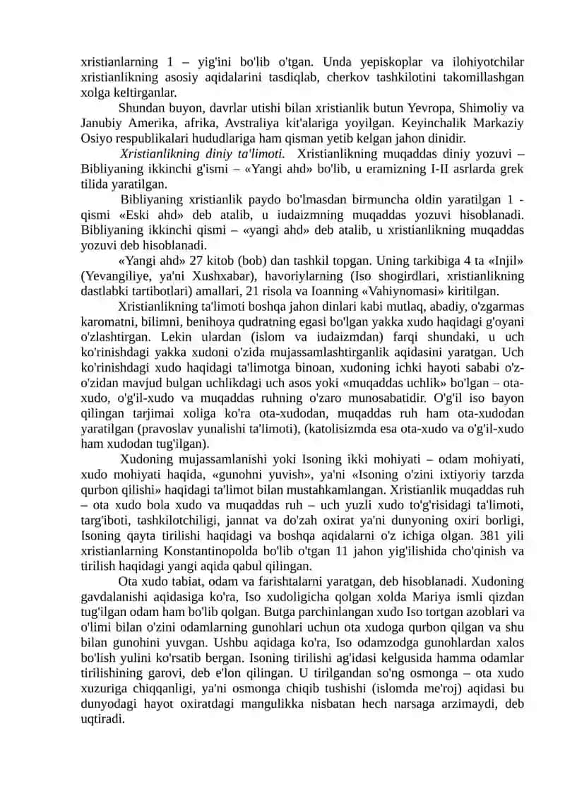 XRISTIANLIK DINI 2