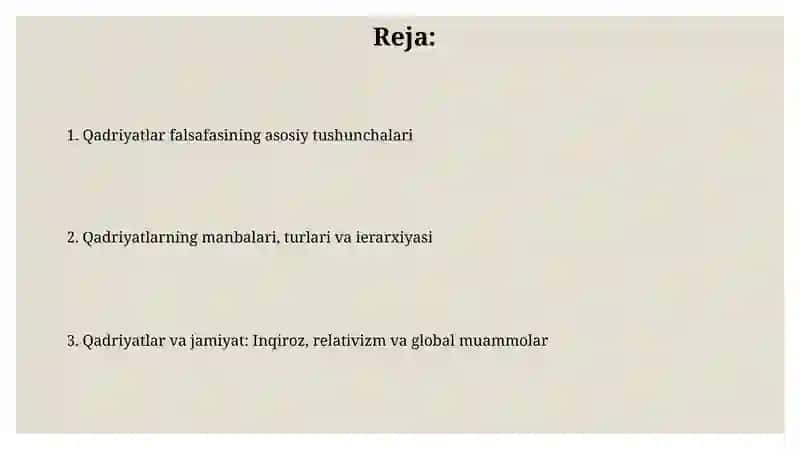 Qadriyatlar falsafasi 2
