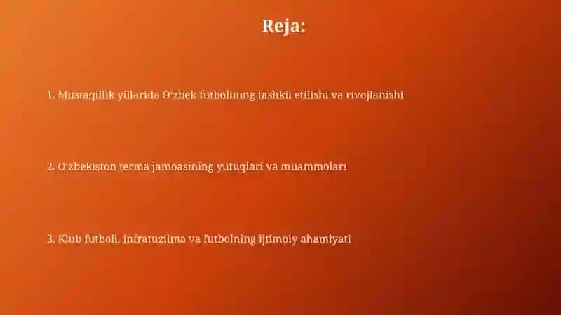 Mustaqillik davrida oʻzbek futboli 2