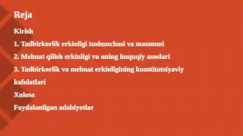 Tadbirkorlik va mehnat 2