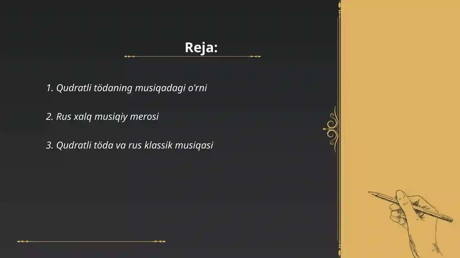 Qudratli töda va rus musiqa madaniyati 2