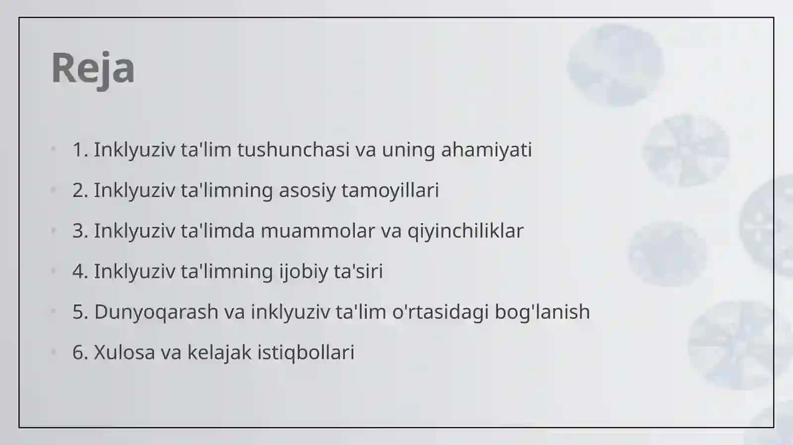 Inklyuziv ta'lim-dunyoqarash va ta'limiy konseptsiya sifatida 2