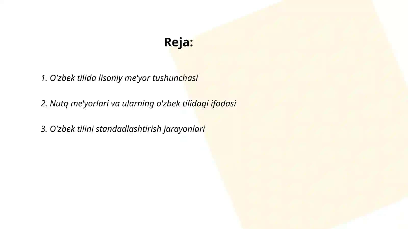 Hozirgi o'zbek tilida lison, nutq, me'yor munosabati 2