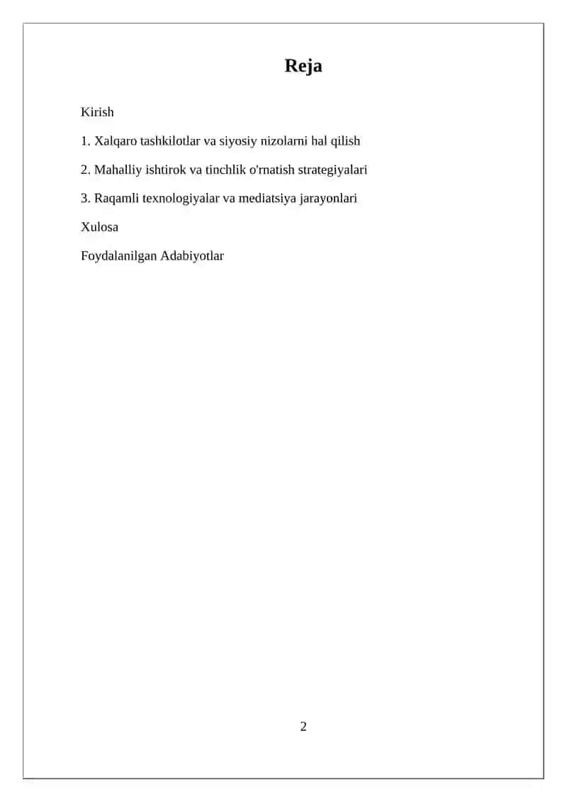 SIYOSIY NIZOLARNI HAL QILISH TUSHUNCHASI VA XUSUSIYATLARI 2