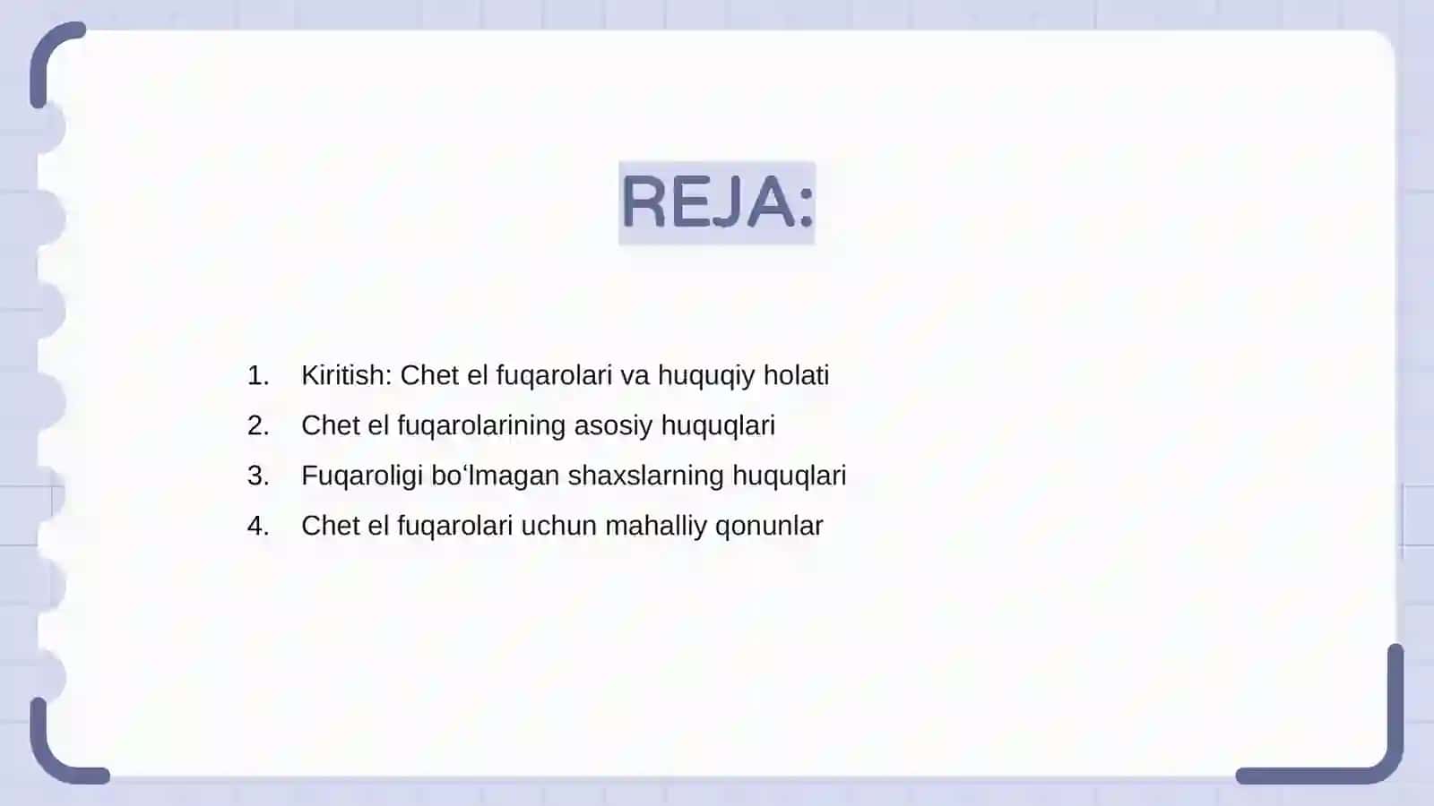 Chet el fuqarolari va fuqaroligi boʻlmagan shaxslarning huquqiy holati 2
