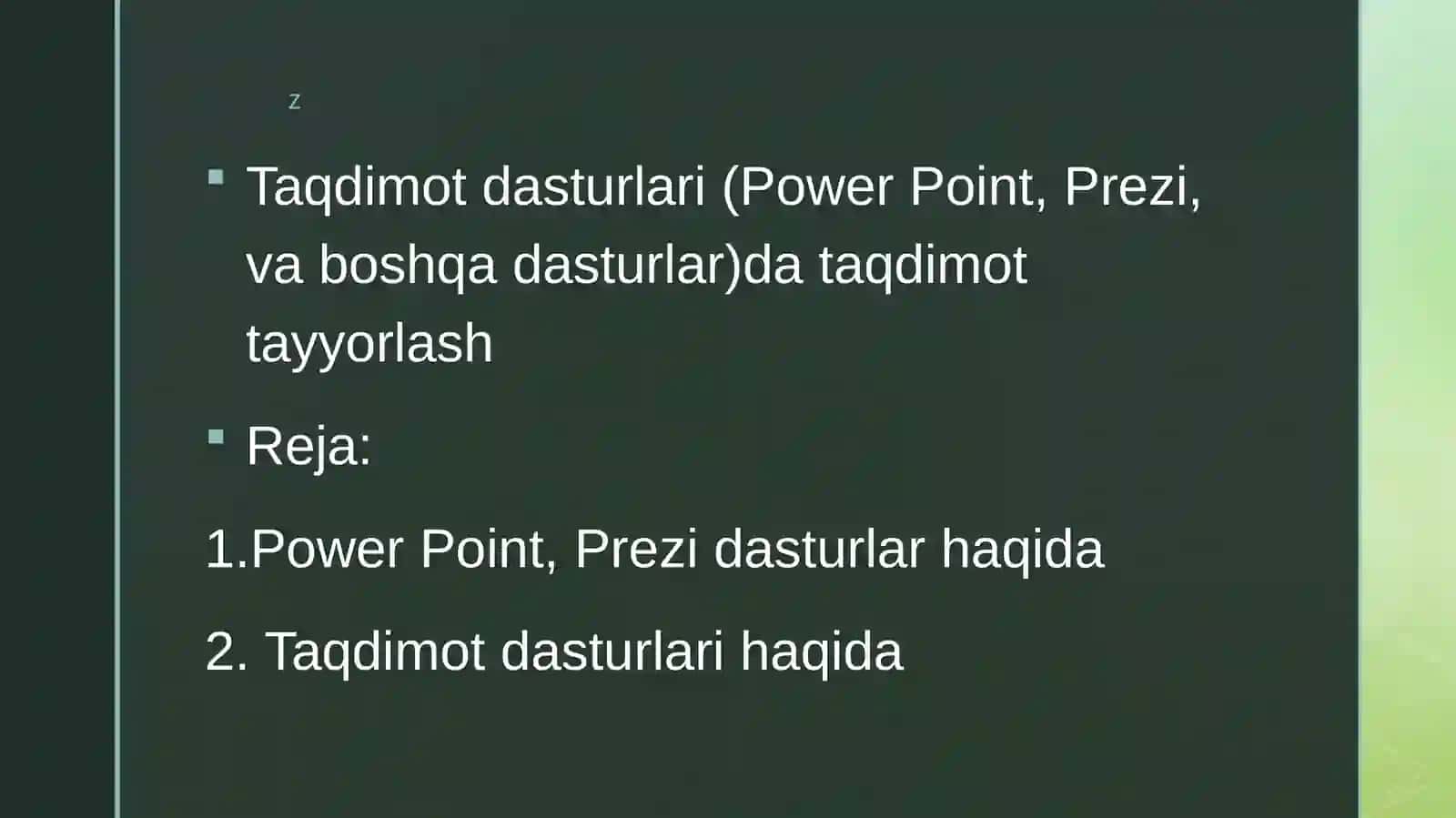 axborot texnologiyalari fanidan 4-mustaqil talimi 2