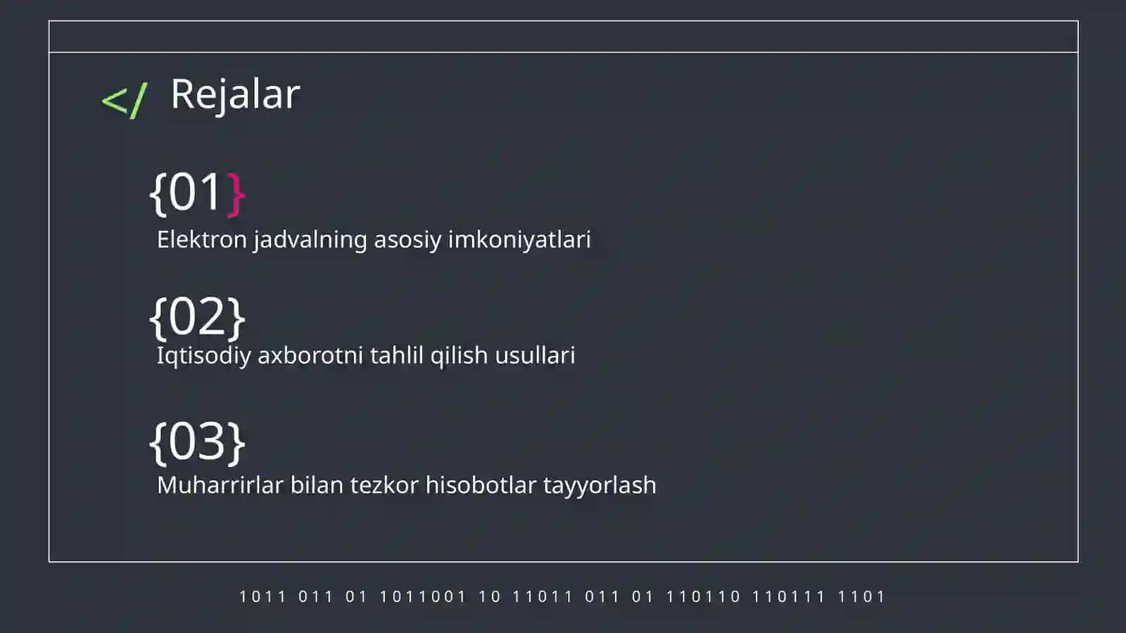 Iqtisodiy axborotni qayta ishlash uchunelektron jadval muharrirlaridan foydalanish 2