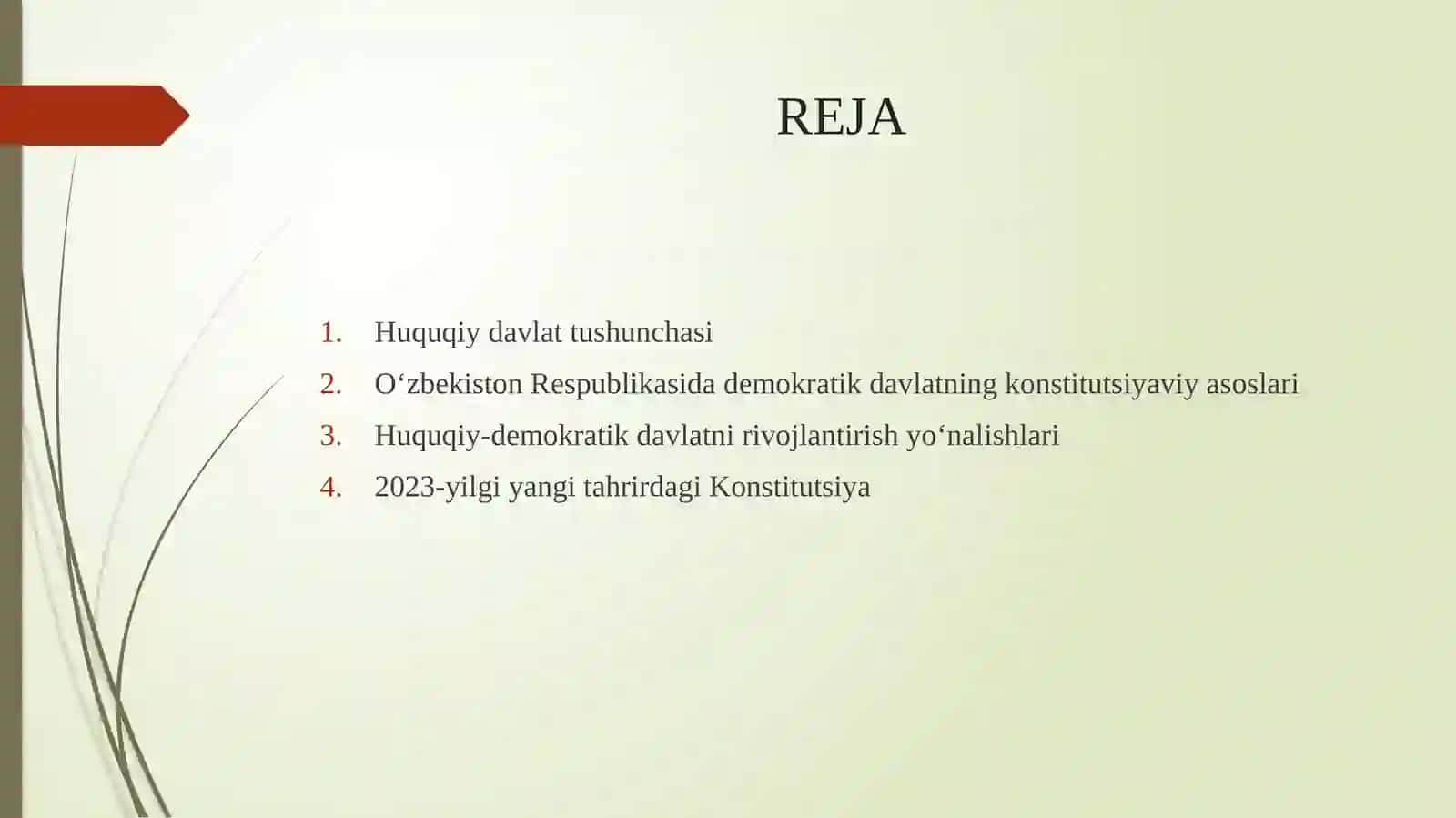 O‘ZBEKISTONDA HUQUQIY DEMOKRATIK DAVLATQURISHNING KONSTITUTSIYAVIY ASOSLARI 2