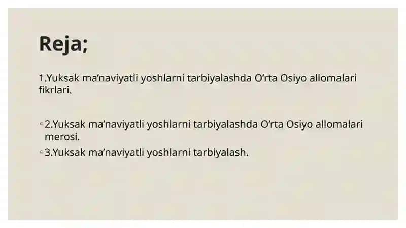 Yuksak ma’naviyatli yoshlarni tarbiyalash 2